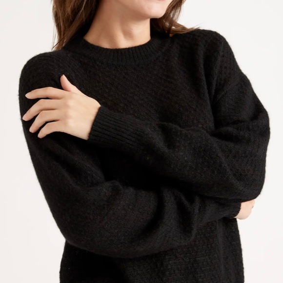 Quince Baby Alpaca Wool Diamond Stitch Sweater - Picture 2 of 3